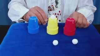 Learn Cups and Balls with this Colorful Set  MagicTrickscom [upl. by Nohsar]