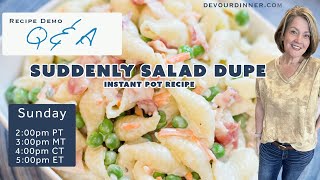 Lets make Suddenly Salad Ranch Pasta from Scratch Join me for a FREE Recipe Live Demo [upl. by Aralomo]