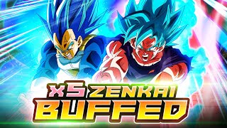 5x ZENKAI BUFFED LF EVOKEN REIGN SUPREME ENDLESS COMBOS WITH SKY HIGH DMG  Dragon Ball Legends [upl. by Katonah]