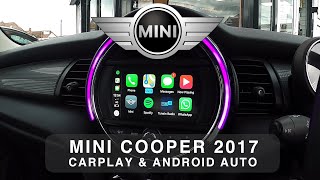 Mini Cooper 2017 Wireless Carplay amp Android Auto Integration On Original Screen With Phone Mirroring [upl. by Lilhak691]