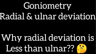 Goniometry radial amp ulnar deviation DPT [upl. by Yanat]