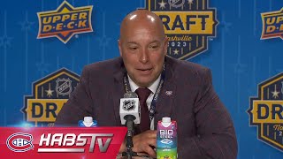 Kent Hughes on selecting David Reinbacher 5th overall at the 2023 NHL Draft  FULL PRESS CONFERENCE [upl. by Jermyn]