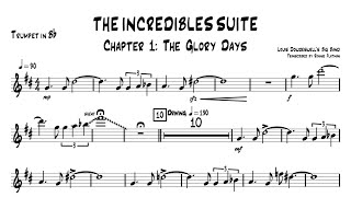 LOUIS DOWDESWELL THE INCREDIBLES SUITE Lead trumpet transcription [upl. by Bonine105]