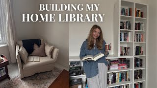 building my DREAM home library 📦📚 DIY IKEA built in bookcases [upl. by Vittoria]