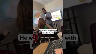 Teacher slaps student back after she slapped him 😤👏 shorts viral trending popular teacher [upl. by Kariv]