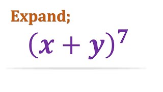 Binomial expansion using Pascals triangle  Maths  algebra  Expand xy7 [upl. by Kathy]