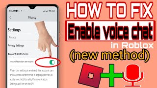 How To Get Voice Chat On Roblox new method 2024  Enable Voice Chat in Roblox [upl. by Enaxor878]