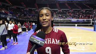 2024 LHSAA Volleyball State Tournament Quarterfinal Postgame Interview with Dunham [upl. by Bruyn651]