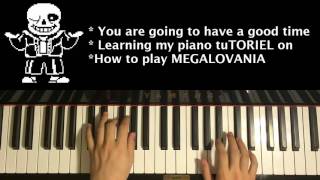 HOW TO PLAY  UNDERTALE  MEGALOVANIA Piano TuTORIEL [upl. by Ikcaj701]