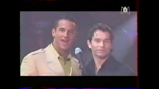 Boy Bands ALLIAGE amp BOYZONE  quotTe Garder Près De Moiquot  HIT Machine End 1997  French TV Channel M6 [upl. by Jada]