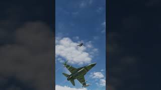 F16 uses missiles on J11 dcs aviation dogfight flightsim dcsvr dcsdogfight flightsimulator [upl. by Iroak661]