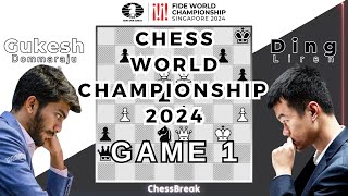 Chess Championship 2024  Gukesh Dommaraju vs Ding Liren  Game 1 [upl. by Alyakim476]