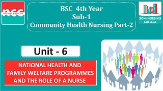 BSC  416 NATIONAL HEALTH amp FAMILY WELFARE PROGRAMMES INDIA [upl. by Barger]