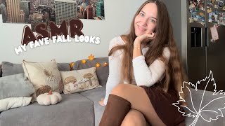 ASMR My Favorite Fall Looks 🍂  TryOn Show amp Tell Fabric Scratching Leather Sounds Whispering [upl. by Driskill357]