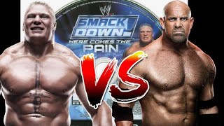 Goldberg vs Brock Lesnar  First Blood  Full Match Highlights [upl. by Enirtak]