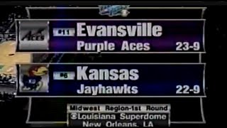 1999 Evansville vs Kansas NCAA Tournament 1st Round [upl. by Luella]