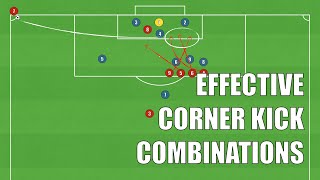 3 Easy and Effective Corner Kick Combinations  FootballSoccer [upl. by Ynattir]