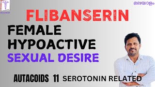 Flibanserin Malayalam Hypoactive sexual desire disorder in females Malayalam 5HT Modulator malayalam [upl. by Eednim137]