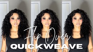 HOW TO Curly Flip Over Method Quickweave [upl. by Abba]