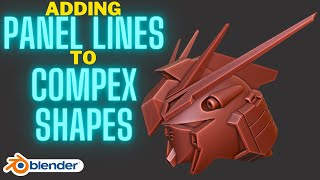 Adding Panel Lines to Complex Shapes in Blender [upl. by Sitto570]