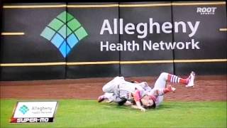 Worst Collision In MLB I Have Seen Cardinals Vs Pirates [upl. by Stegman]