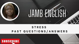 JAMB English 2025 EP 31  Stress Pattern  Likely Exam Questions and Answers [upl. by Aihsekram635]