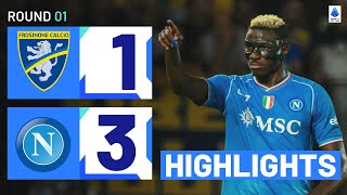 FrosinoneNapoli 13  Osimhen Double on Opening Day Goals amp Highlights  Serie A 202324 [upl. by Towroy]