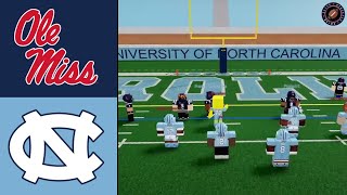 3 Ole Miss  2 North Carolina  Roblox NCAAF Season 17 Week 2 [upl. by Aduhey302]