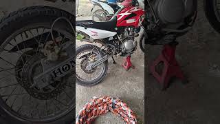 Honda XR150L Change TireCST [upl. by Gnoc683]