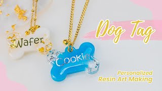 Dog Tag  Resin Art Making  Catherine Gayle [upl. by Esirehs]