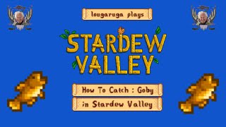 How to Catch Goby  Stardew Valley Update 16 [upl. by Atirahs]