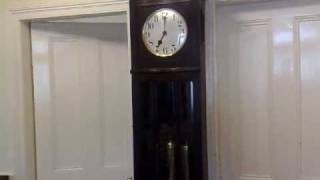 EDWARDIAN WESTMINSTER CHIME LONGCASE GRANDFATHER CLOCK CHIMING [upl. by Yrrak541]