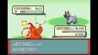 POKEMON EMERALD  WEEPINBELL  AUTODESTRUCCIÓN  SELFDESTRUCT [upl. by Llehcear]