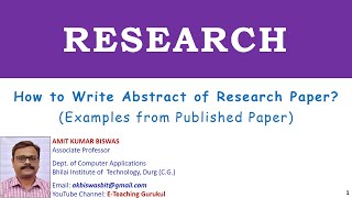 how to write an abstract for a research paper  how to write an abstract for an article  2022 [upl. by Nidnal]