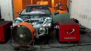 Bisimoto tuned 800whp Honda Civic drag style antilag [upl. by Doll]