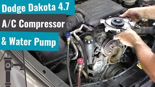 Dodge Dakota  AC Compressor amp Water Pump [upl. by Jaquenette]