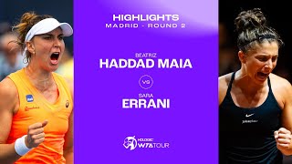 Beatriz Haddad Maia vs Sara Errani  2024 Madrid Round 2  WTA Match Highlights [upl. by Aita]