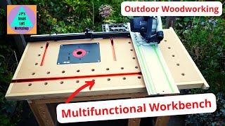 Build a DIY Mobile Multi Functional Workbench for Outdoor Woodworking [upl. by Alegnatal478]