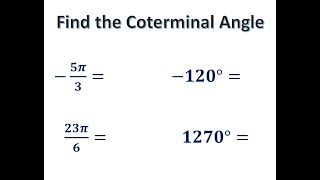 Find the Coterminal Angle [upl. by Aserehs82]