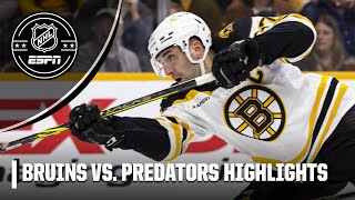 Boston Bruins vs Nashville Predators  Full Game Highlights [upl. by Nirehtac]