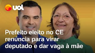 Prefeito eleito no Ceará anuncia renúncia para virar deputado e dar vaga para a própria mãe [upl. by Rehpotsirc]