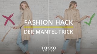 Fashion Hack Der MantelTrick  Schnell und einfach im Herbst Winter nachmachen [upl. by Jamila789]