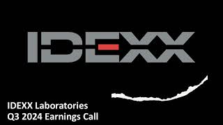 IDEXX Laboratories NASDAQ IDXX  Q3 2024 Earnings Call [upl. by Nylave]