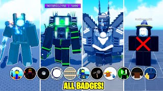 How to get ALL BADGES in SUPER BOX SIEGE DEFENSE ROBLOX [upl. by Dzoba748]