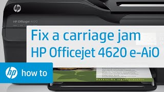 Fixing a Carriage Jam  HP Officejet 4620 eAllinOne Printer  HP [upl. by Tarttan]