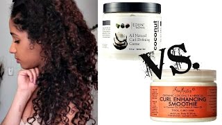 Curl Defining Creme by Eden BodyWorks VS Curl Enhancing Smoothie [upl. by Cardon402]