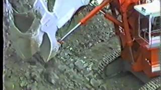 DiggingDriving of OampK RH120C in Titania Norway 1987 [upl. by Tuneberg]