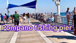 Pompano fishing pier Florida  Florida fishing spots [upl. by Edmead]