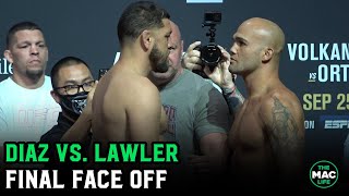 Nick Diaz vs Robbie Lawler II  UFC 266 Final Face Off [upl. by Ameg]