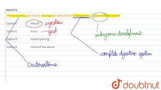 Protostomia are those animals in which the blastopore of gastrula becomes [upl. by Robbi]